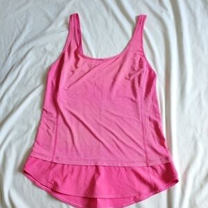 Lululemon Dance pink stripe shell tank
